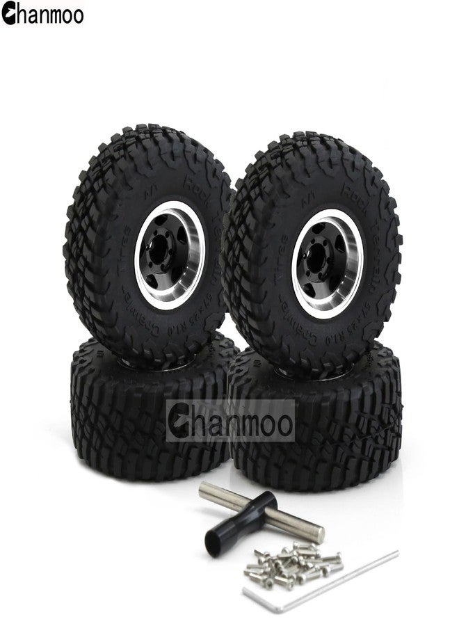 Chanmoo عجلات وإطارات Chanmoo 1.0 Beadlock 1/24 1/18 RC Mud Slingers Grappler لسيارات RC بمقياس 1:24 1:18 Rock Crawler SCX24 FMS FCX24 TRX4M Axial AX24 90081 Gladiator Bronco C10 4PCS (أخضر) - Image 4